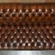 Chesterfield leather sofa, Art Deco style, fully restored.