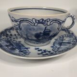 4 anciennes tasses et sous tasses Rauenstein Delft