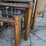 Rattan nesting table