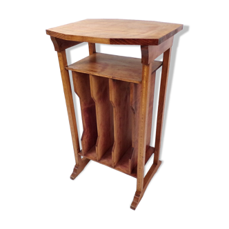 Vintage table-piece furniture with music magazines