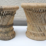 2 rope & bamboo stool patterns