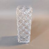 Molded glass vase cross 1940