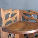 Old corner shelf in worked wood