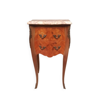 Chevet style Louis XV en marquetterie