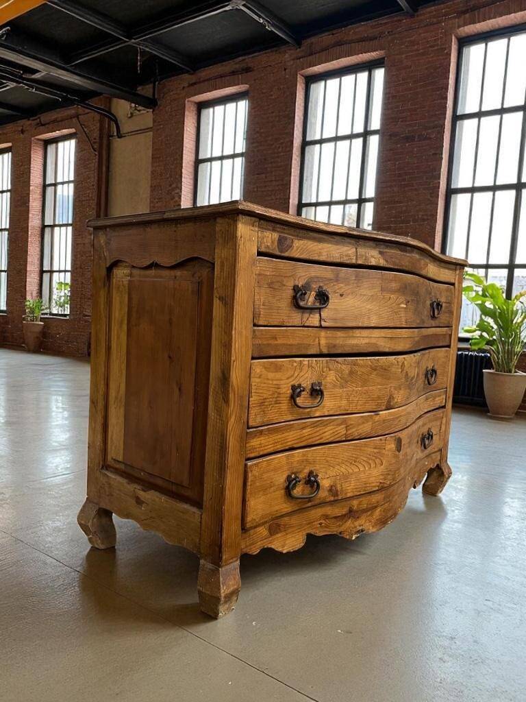 Vintage XL wooden chest of drawers / belly cabinet