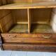Industrial furniture notary binder with vintage American curtain 1940s