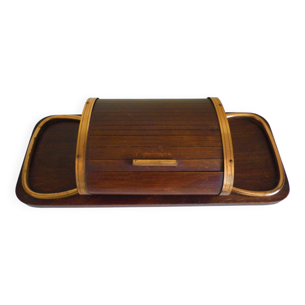 Boite à cigarettes vintage ''Roll-Top'' , Art Déco, 1950/1960