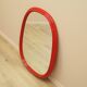 Mirror in a red frame, Danish design, 1970s, made in Denmark