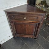 Pair of oak corner cabinets