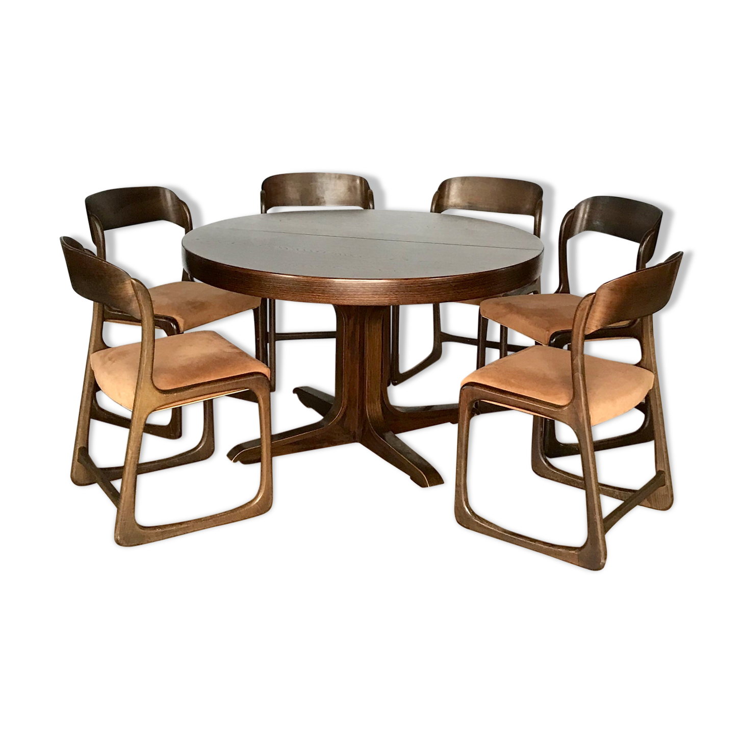 Table and 6 chairs Baumann 60 years
