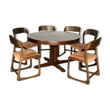 Table and 6 chairs Baumann 60 years