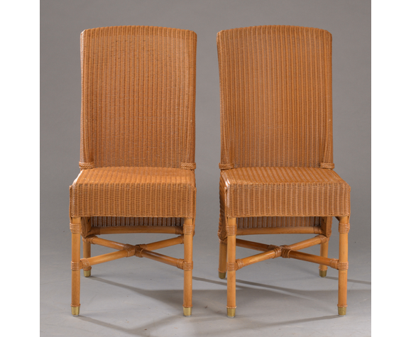4 chairs by Vincent Sheppard. Lloyd Loom circa 1990