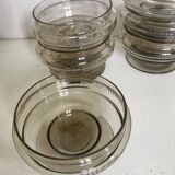 Champagne cups of smoked glass