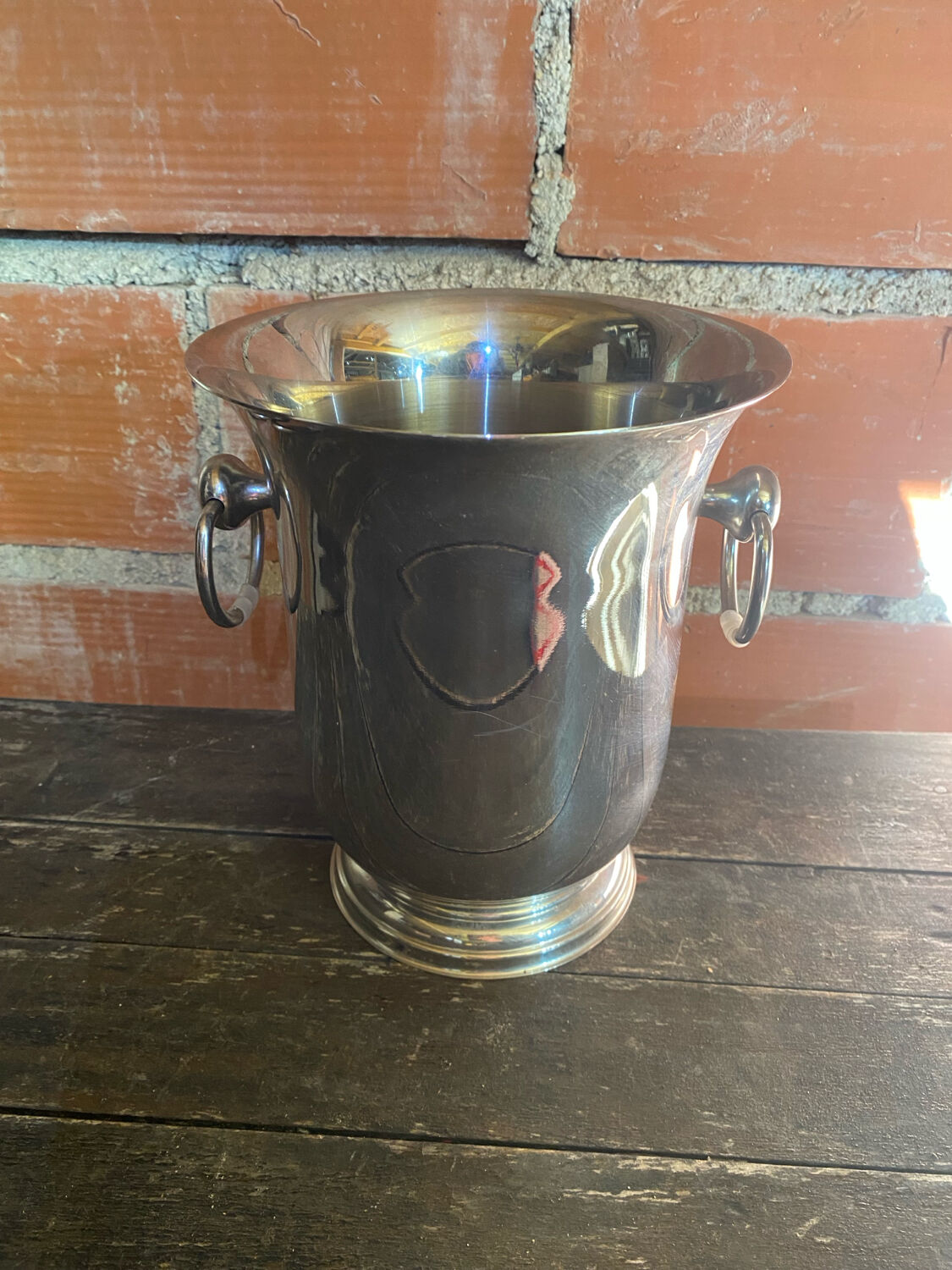 Vintage champagne ice bucket couzon stainless steel france