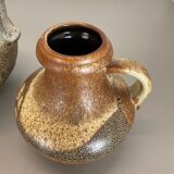 Set of two pottery fat lava vases by Scheurich, Germany, 1970s