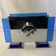 Art deco luxury clock jaz artic crystal and chrome circa 1930