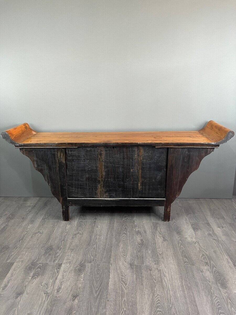 Antique Japanese Pine Console Buffet 20th Century