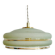 Suspension in green granite glass with gold edging - 4 copies in stock