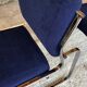 Paire de fauteuils vintage chrome et microfibre bleue circa 70