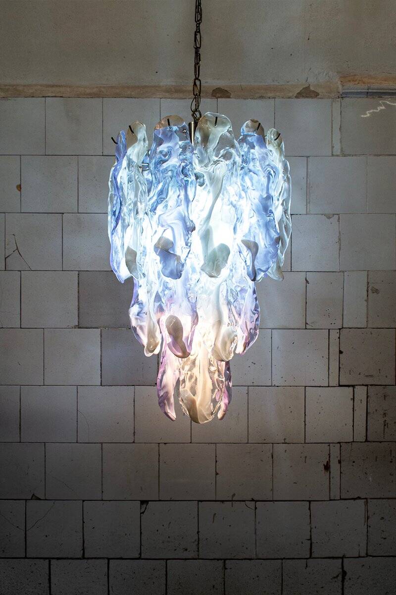 Murano glass pendant lamp by Mazzega, Italy, 1970s.