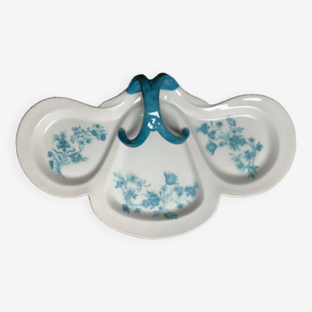 Limoges Belle Epoque porcelain handle dish