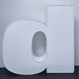 Letter lamp "D" plexiglass 80s
