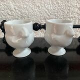 Set of 2 porcelain egg cups "hen"