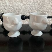 Set of 2 porcelain egg cups "hen"