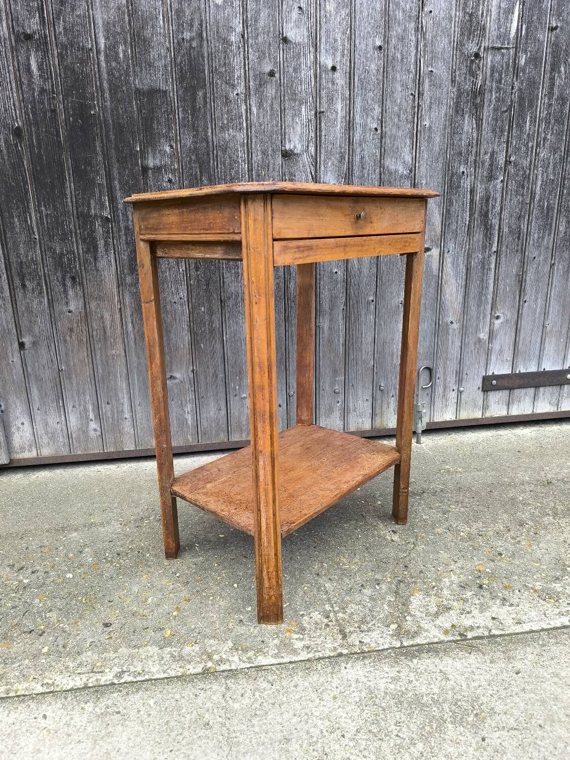 Solid oak side table 1950