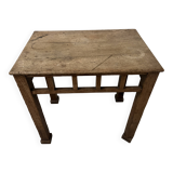 Architectural coffee table in solid oak. 20th century.