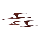 Wall decoration in teak Denmark 70