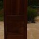 Chic old bookcase pegged in walnut with two glass doors and 5 shelves – Very good condition