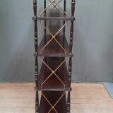 Five-tray floor in varnished mahogany