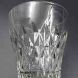Set of 7 vintage Vereco glasses with diamond tips - around 1960