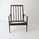 Fauteuil en teck scandinave design vintage des années 70 1970