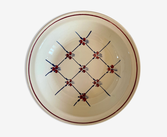 Plat saladier fleuri