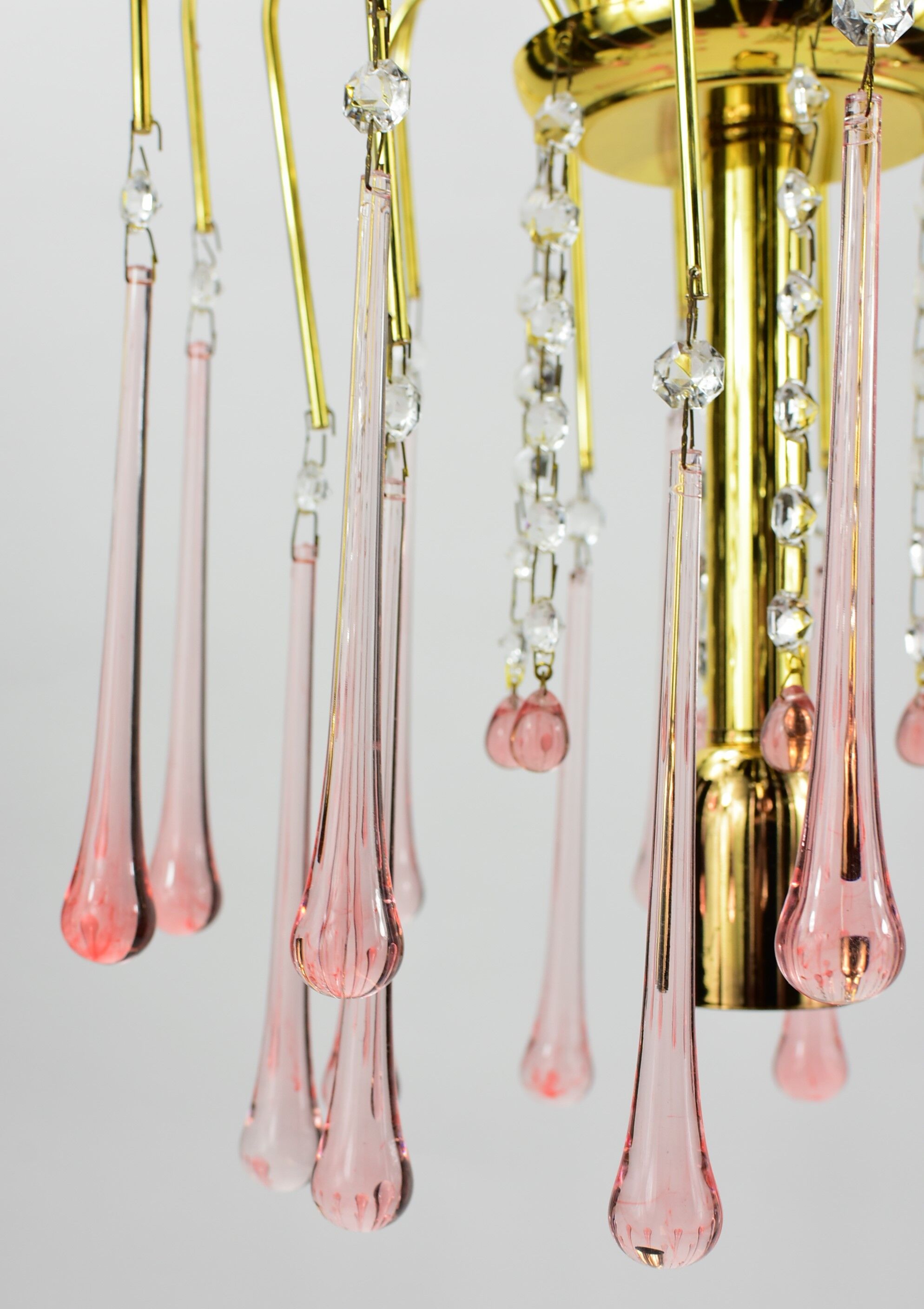 Chandelier tassels pink drops