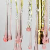 Chandelier tassels pink drops