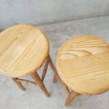 Pair of high pine stools