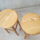 Pair of high stools in pine