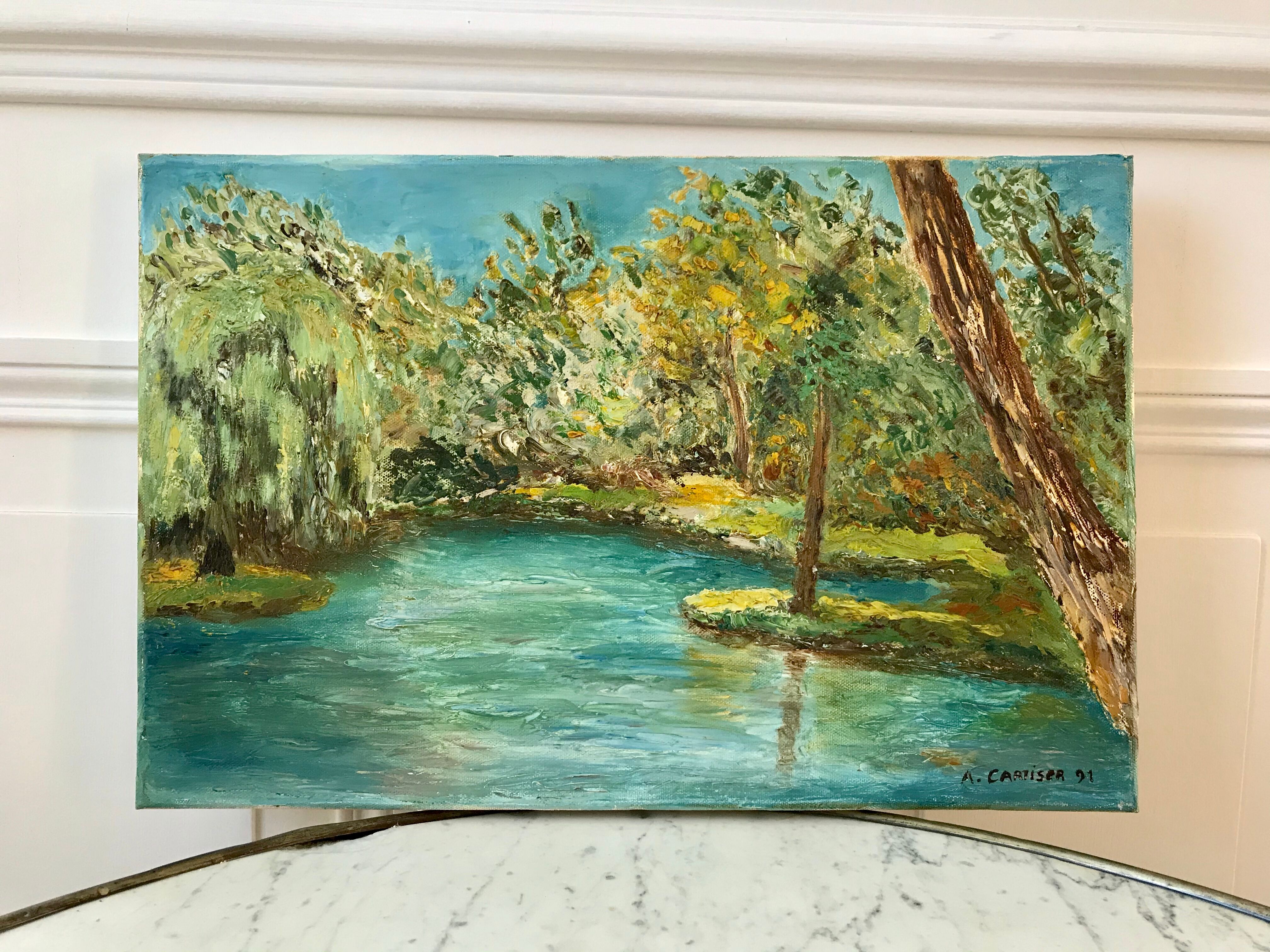 Painting, oil on canvas signed
