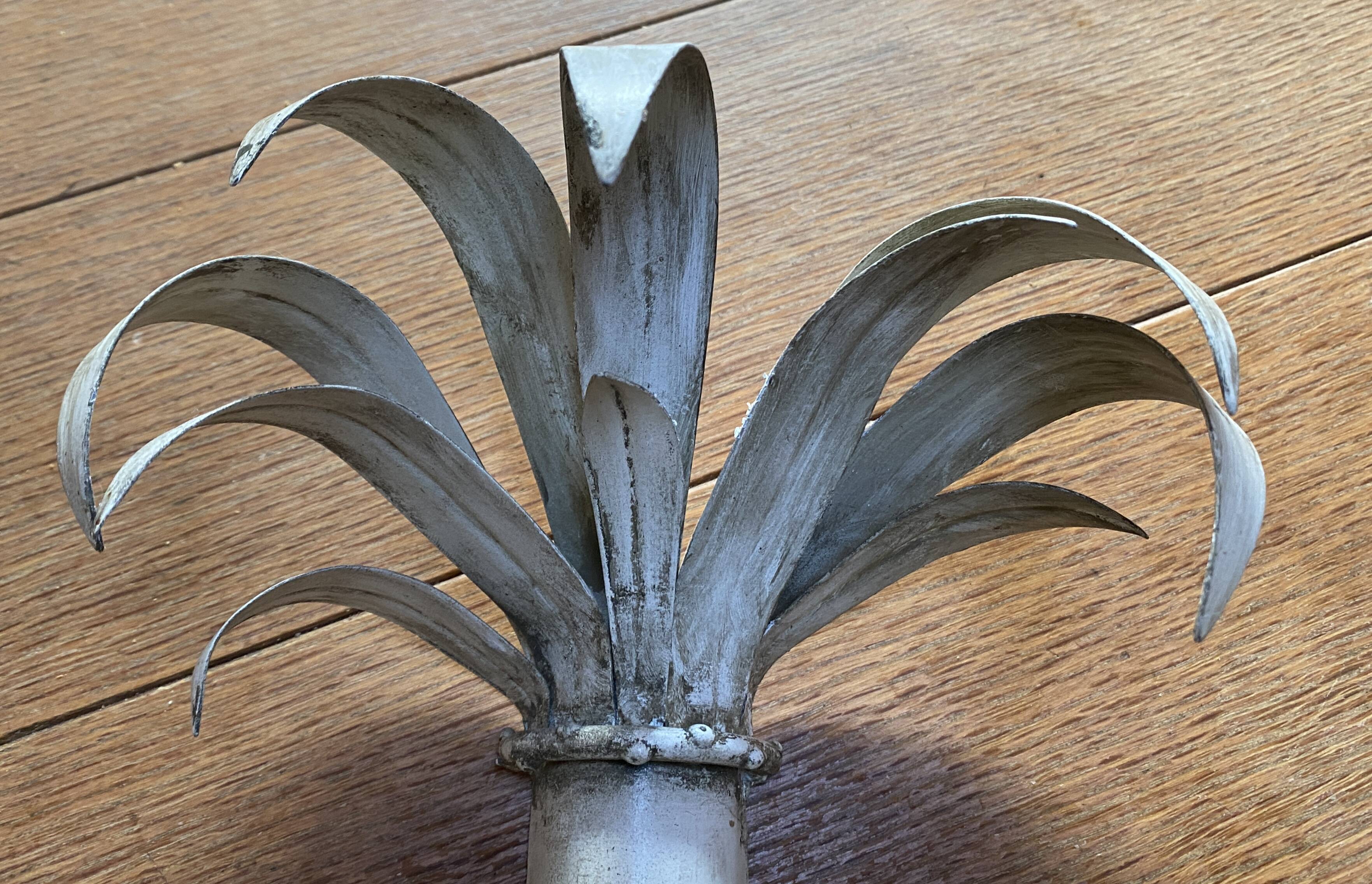 Pair of Vintage Lacquered Sheet Metal Wall Lights -