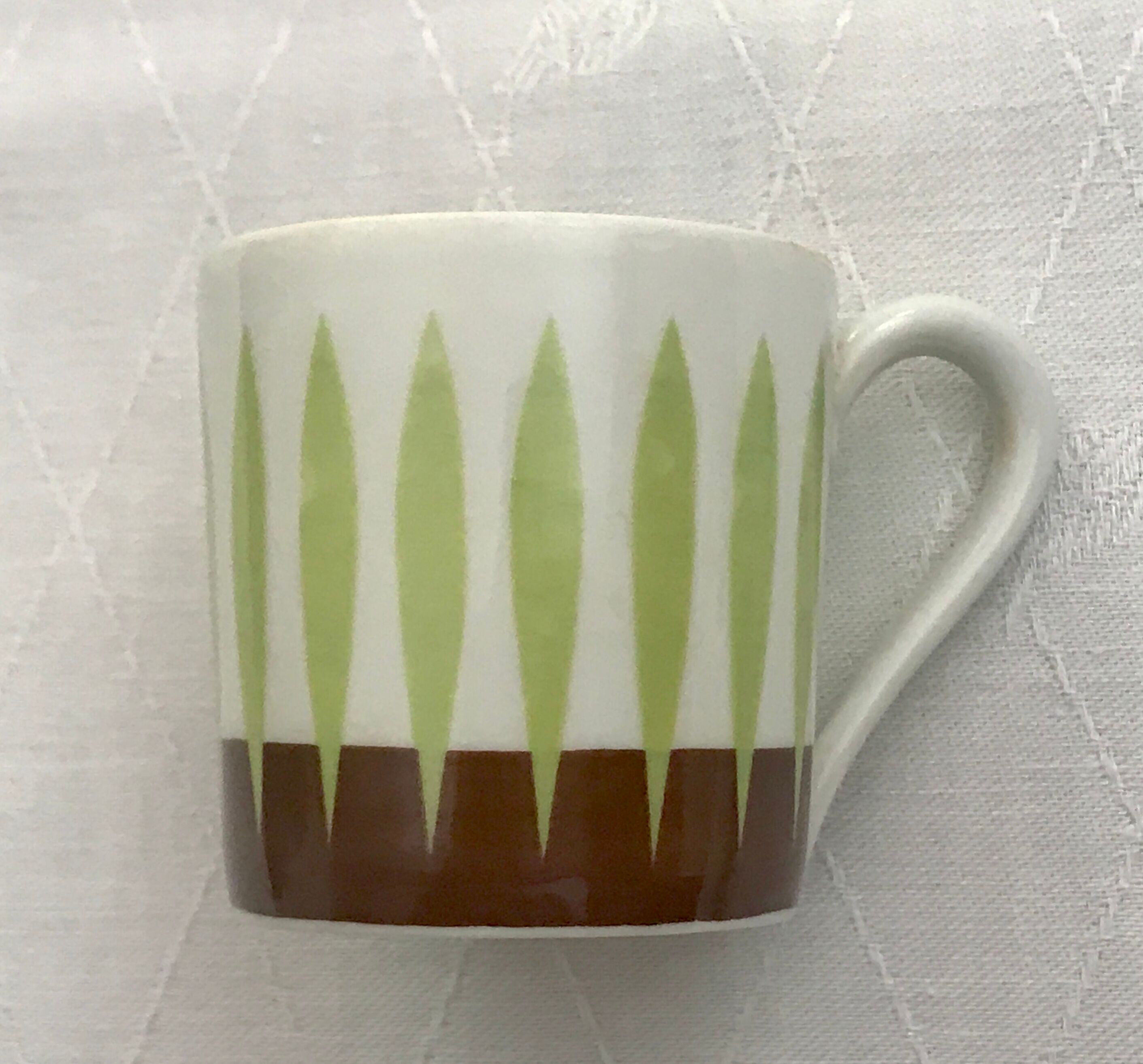 Vintage coffee porcelain service, Haviland Limoges, stylized grass décor