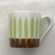 Vintage coffee porcelain service, Haviland Limoges, stylized grass décor