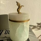 Pot à tabac en marbre et laiton