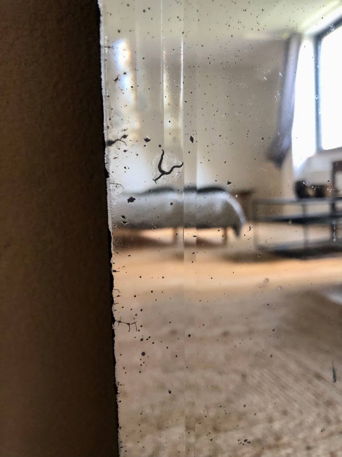 Antique bevelled mirror