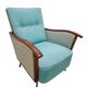 Pair of Mid Century modern, vintage armchairs, wooden and tubular frame, 1960's, Hungary