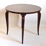 Art Deco pedestal table, mahogany veneer, diameter 60.4 cm