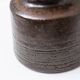 Rudi Stahl Studio Dark Brown Fireclay Stoneware Vase - Organic Mid-Century Ceramic Art, 1960s