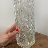 Vintage rectangular glass vase